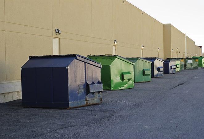 dumpsters for demolition waste at a construction site in Ashley OH